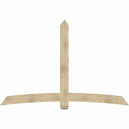 Ekena Millwork Bellingham Rough Sawn Timber Gable Bracket, Douglas Fir, 96"W x 64"H x 6"D x 6"F, 16/12 Pitch GBW096X64X0606BEL00RDF